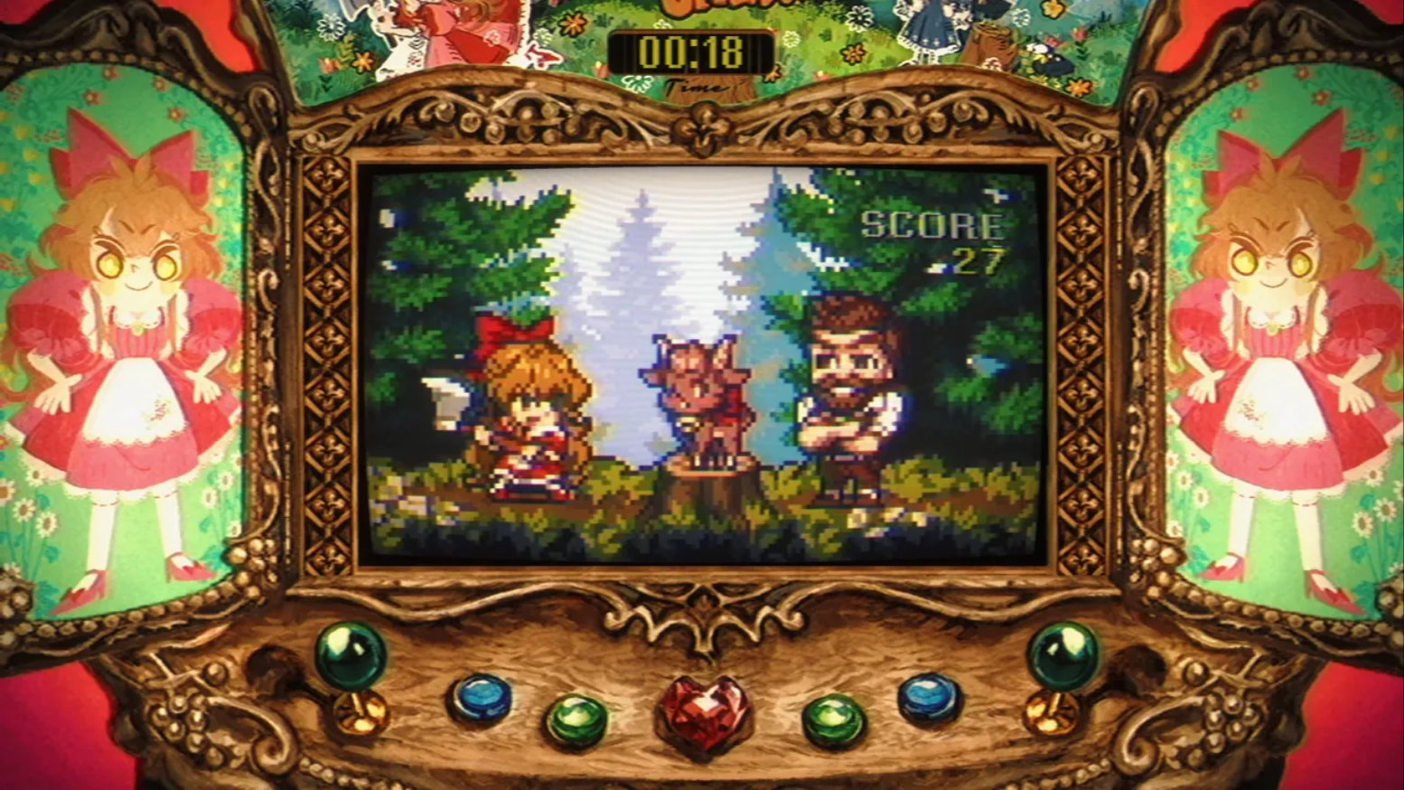 A mini-game arcade cabinet in Little Goody Two Shoes.